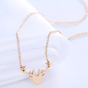 🎉 New Gold Plated Antler Necklace